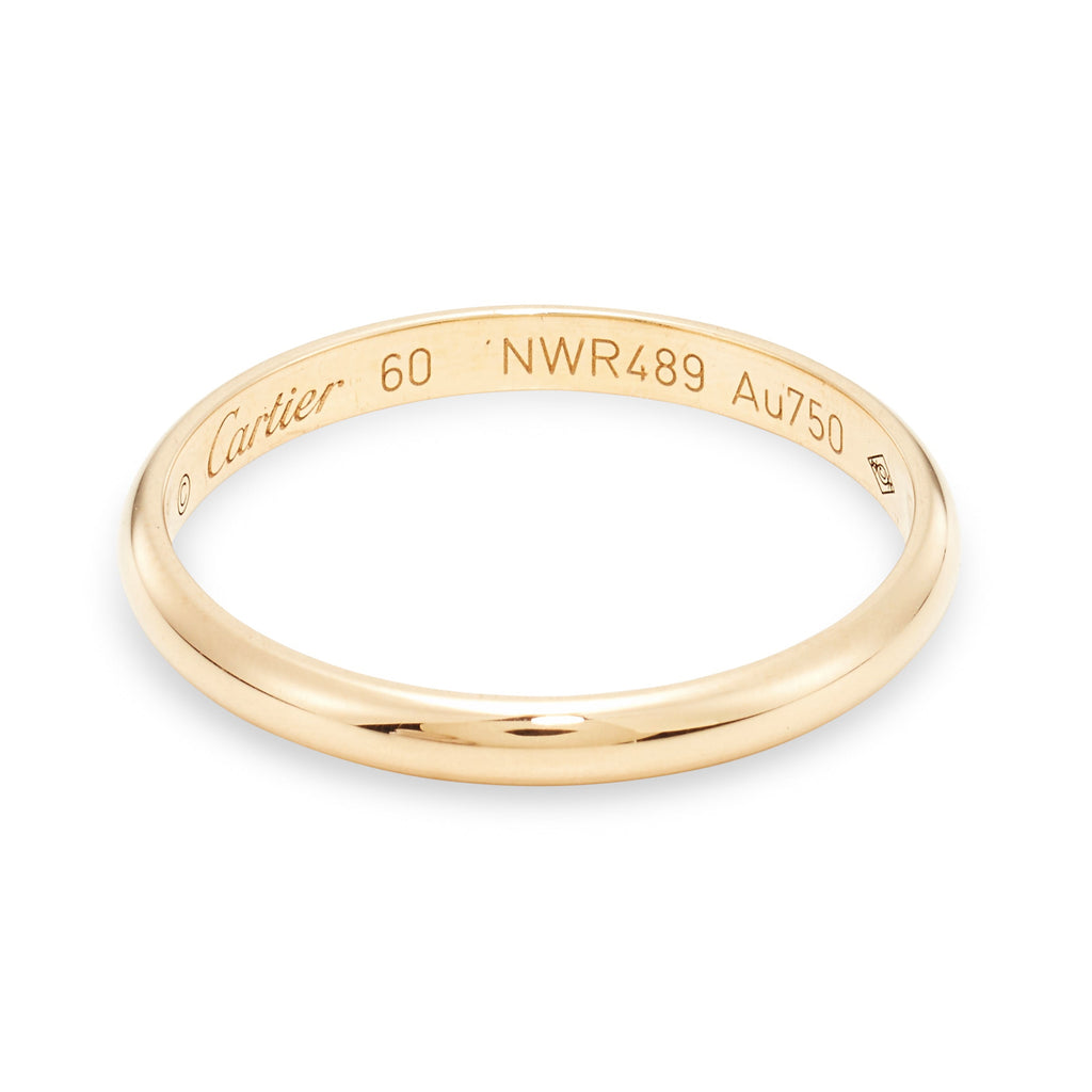 Cartier Wedding Band, 18k Yellow Gold, 2.5 mm – Brockton Gems