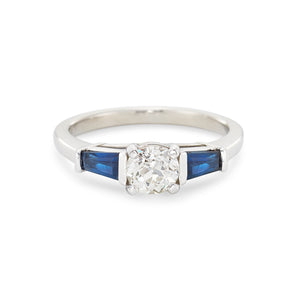 The Margot, Art Deco Style Engagement Ring, 0.70 Carats