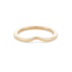By Brockton 2 mm Gently Curved Gold Wedding Band *Made To Order*
