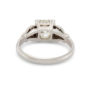 1955 Vintage Platinum Engagement Ring, 1.09 Carats