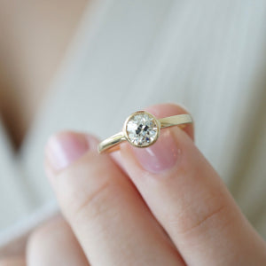 Custom Upcycled Diamond Engagement Ring, 0.84 Carats