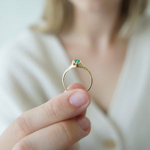 Vintage Emerald Ring, 0.16 Carats