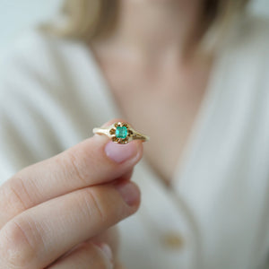 Vintage Emerald Ring, 0.16 Carats