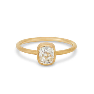 Old Mine Cut Diamond Engagement Ring, 0.88 Carats