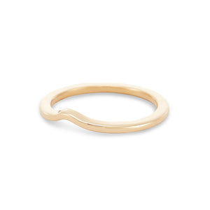 By Brockton 1.5 mm Gently Curved Gold Wedding Band *Made To Order*
