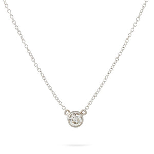 ON HOLD 0.25 Carat Diamond Solitaire Necklace, White Gold