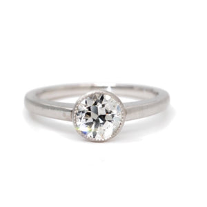 Repurposed Vintage Diamond Engagement Ring, 0.85 Carats