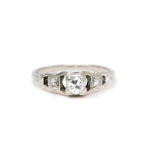 Vintage Engagement Ring, 1934, 0.21 Carats