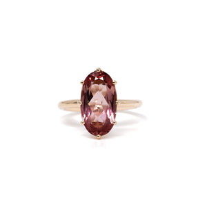 Natural Pink Imperial Topaz Cocktail Ring