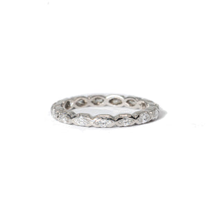 SOLD Vintage Marquise Eternity Band, Platinum