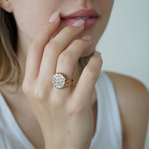 Vintage Diamond Cluster Ring, 1.50 Carats