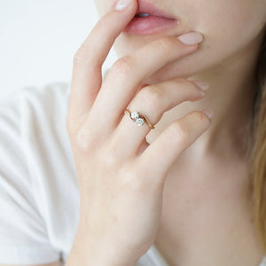 Vintage Moi Et Toi Engagement Ring