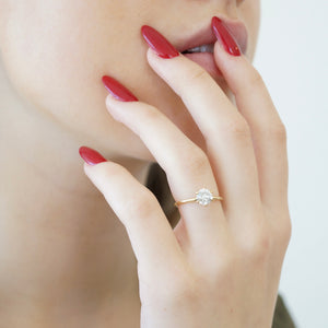 Salt And Pepper Diamond Engagement Ring, 1 Carat
