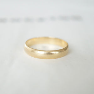 SOLD 4 mm Vintage Yellow Gold Wedding Band
