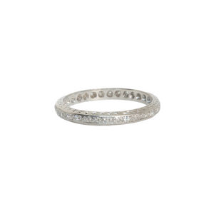 SOLD Vintage Platinum And Diamond Eternity Band, Size 5