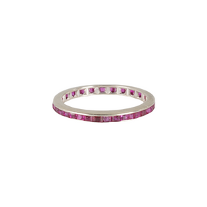 SOLD Vintage Ruby Eternity Band