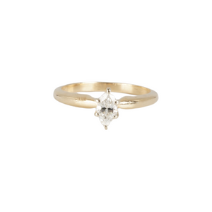 Vintage Marquise Diamond Engagement Ring, 0.25 Carats.