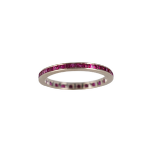 SOLD Vintage Ruby Eternity Band