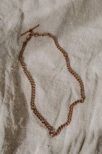 Vintage Tapered Curb Chain, 9k