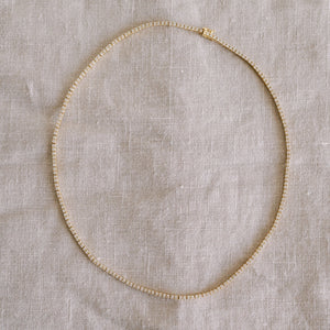 Diamond Tennis Necklace Yellow Gold