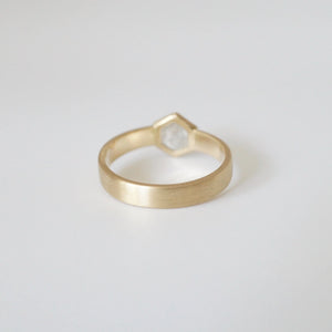 SOLD Unique Rose Cut Hexagon Diamond Engagement Ring