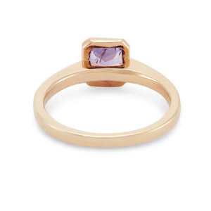 Unique Unheated Purple Sapphire Engagement Ring, 1.22 Carats