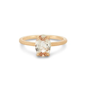 SOLD Unique Peach Sapphire Engagement Ring, 1.82 Carats