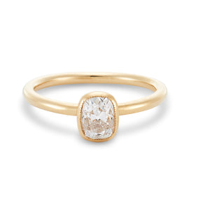 0.88 Carat Old Mine Cut Diamond Engagement Ring